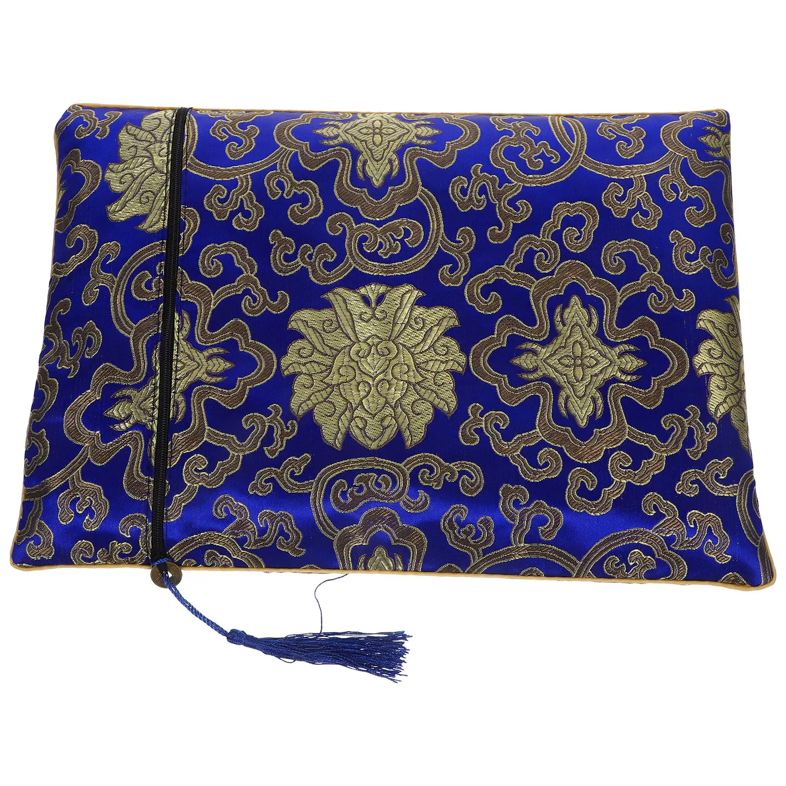 Chinese Style Zipper Pencil Bag Large Capacity Multi-Function Stationery Organizer for Students Office Travel Documents Receipts