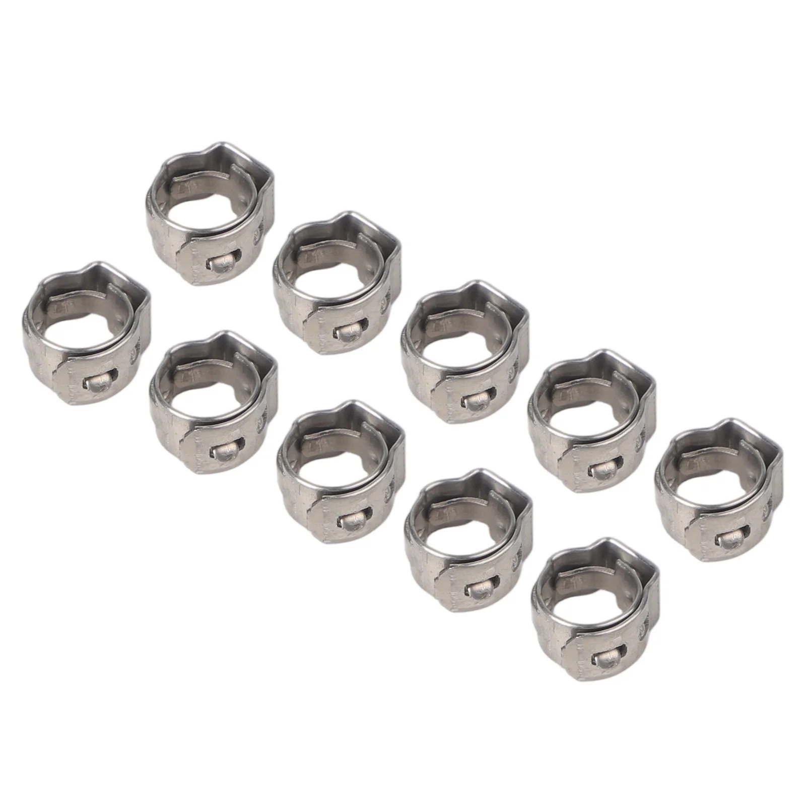 10mm Stainless Steel Crimp Fittings 360 Stepless Hose Clamps Narrow Design Strong And Thermal Expansion Compensation