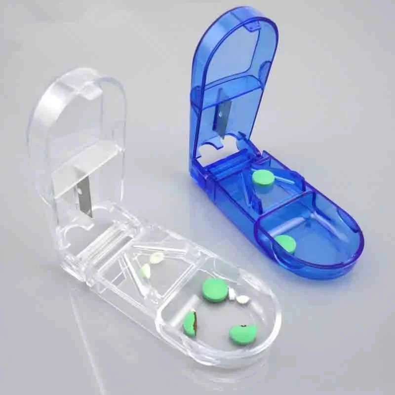New Portable Pill Splitters Cutter Medicine Split Drugs Vitamin Tablet Cutting Pills Box Container Storage Cases Organizer Care
