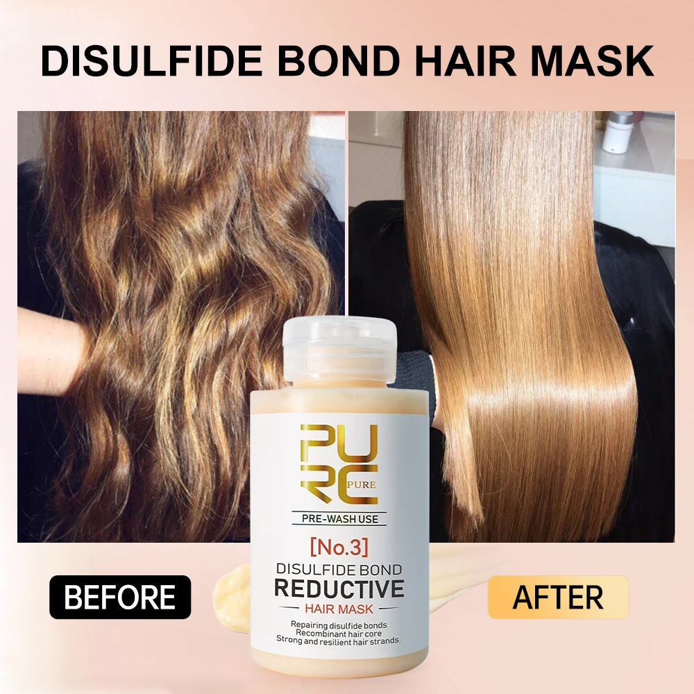 PURC Magical Hair Mask Disulfide Bond Repair Frizz Dry Damaged Keratin Hair Treatment Smoothing Straightening Masks Hair Care