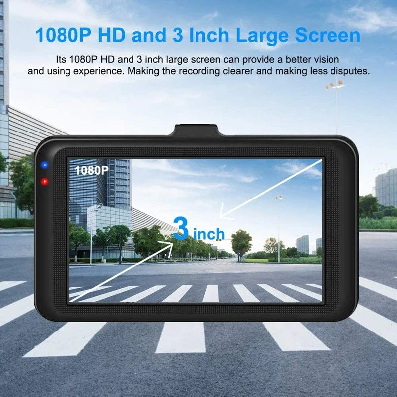 1080P Car Dvr Dash Cam Dashcam Full HD Video Recorder Vehicle Dash Camera 170° Wide Angle G-Sensor Night Vision Loop Recording