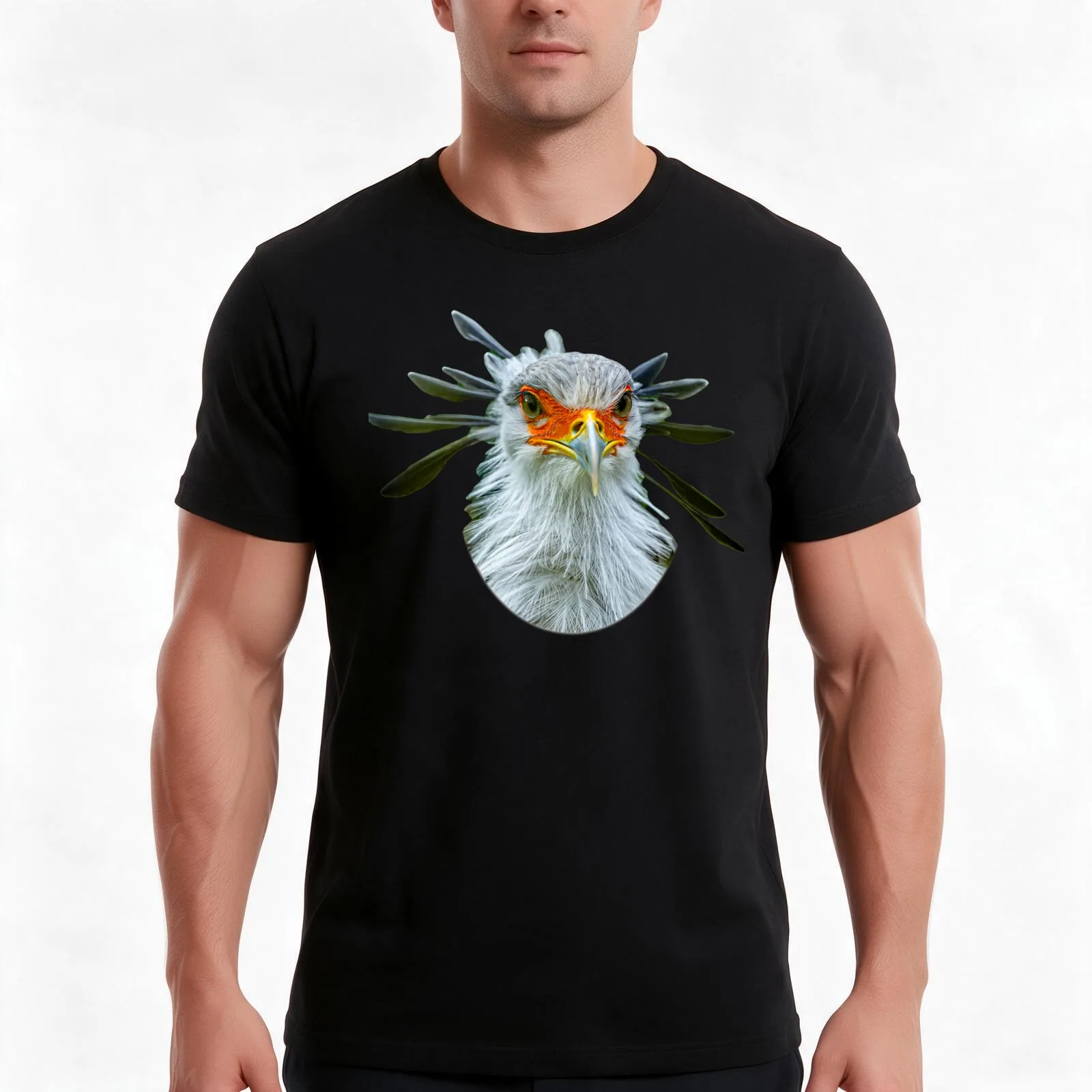 The Look - Secretary Bird T-Shirt Summer Casual Cotton Tee Oversized Streetwear Tops Vintage Graphic Print Unisex Men Women