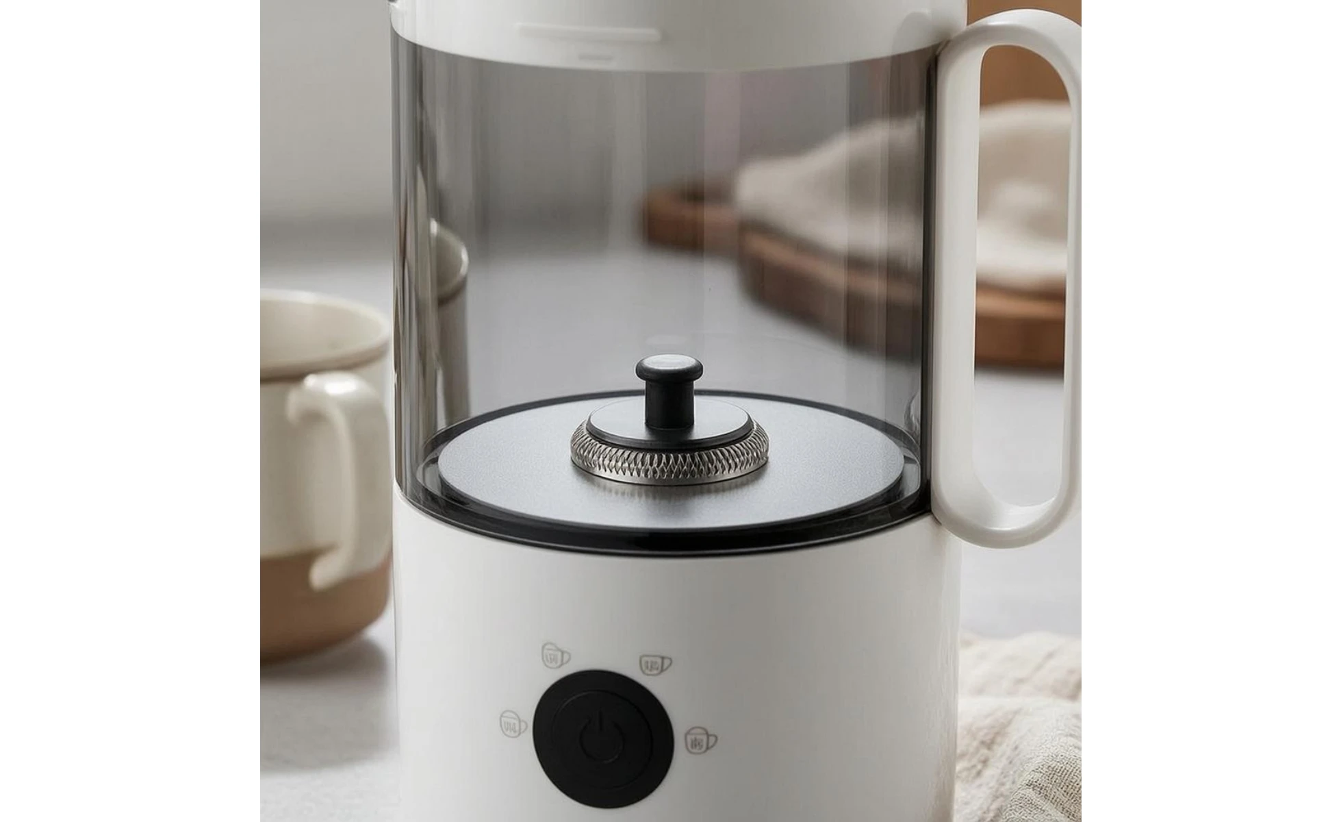 Electric Milk Frother Central Whisk Milk Foam Appliance Frothing Jug Fill Lines Countertop Appliance Easy to Use Electric Milk Frother Central Whisk Milk Foam Appliance Frothing Jug Fill Lines Countertop Appliance Easy to Use