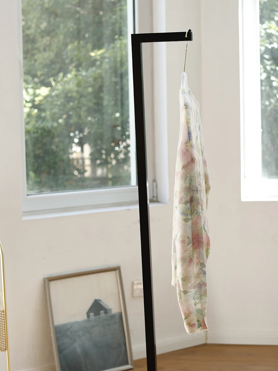 

Natural Gradient Early Autumn Poetic Floral Print Alpaca And Cashmere Knitted Thin Sweater Women's Fashion Spring Autumn