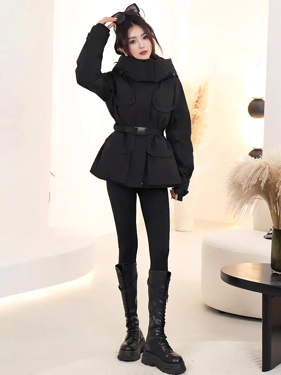 

Женская парка-пуховик Polar Extreme Warmth: модная утепленная зимняя куртка стандартной длины с капюшоном