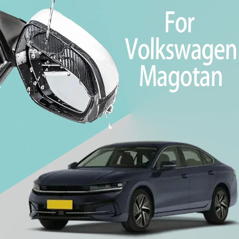 Voor Volkswagen Magotan auto achteruitkijkspiegel regen wenkbrauw verdikte koolstofvezel textuur achteruitkijkspiegel regen wenkbrauw