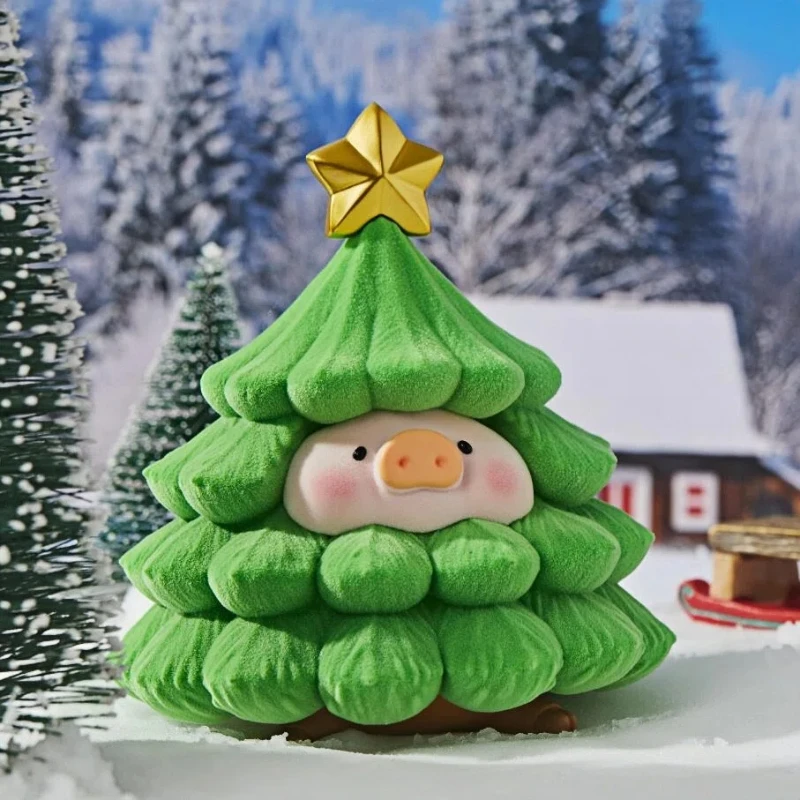 الأصلي لولو الخنزير عيد الميلاد تاون سلسلة أنيمي لعبة تخمين حقيبة الشكل صندوق غامض غرفة زخرفة جمع لعب الاطفال هدية