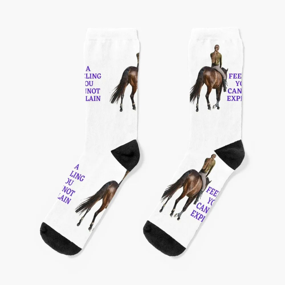 Horse Design and quoteA Feeling You Cannot Explain Socks