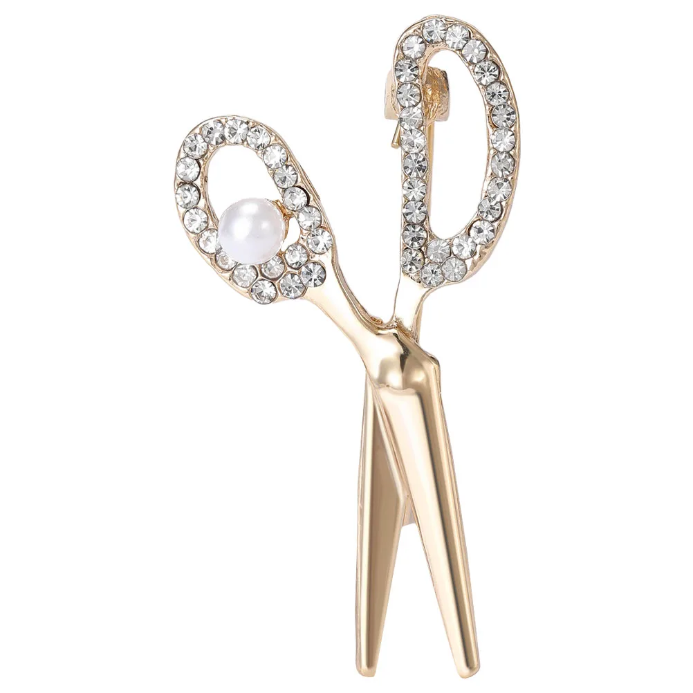 

Brooch Lapel Pin for Women Men Fashion Suit Rhinestone Corsage Accessory Scissor Rhinestone Brooch Design Gifts