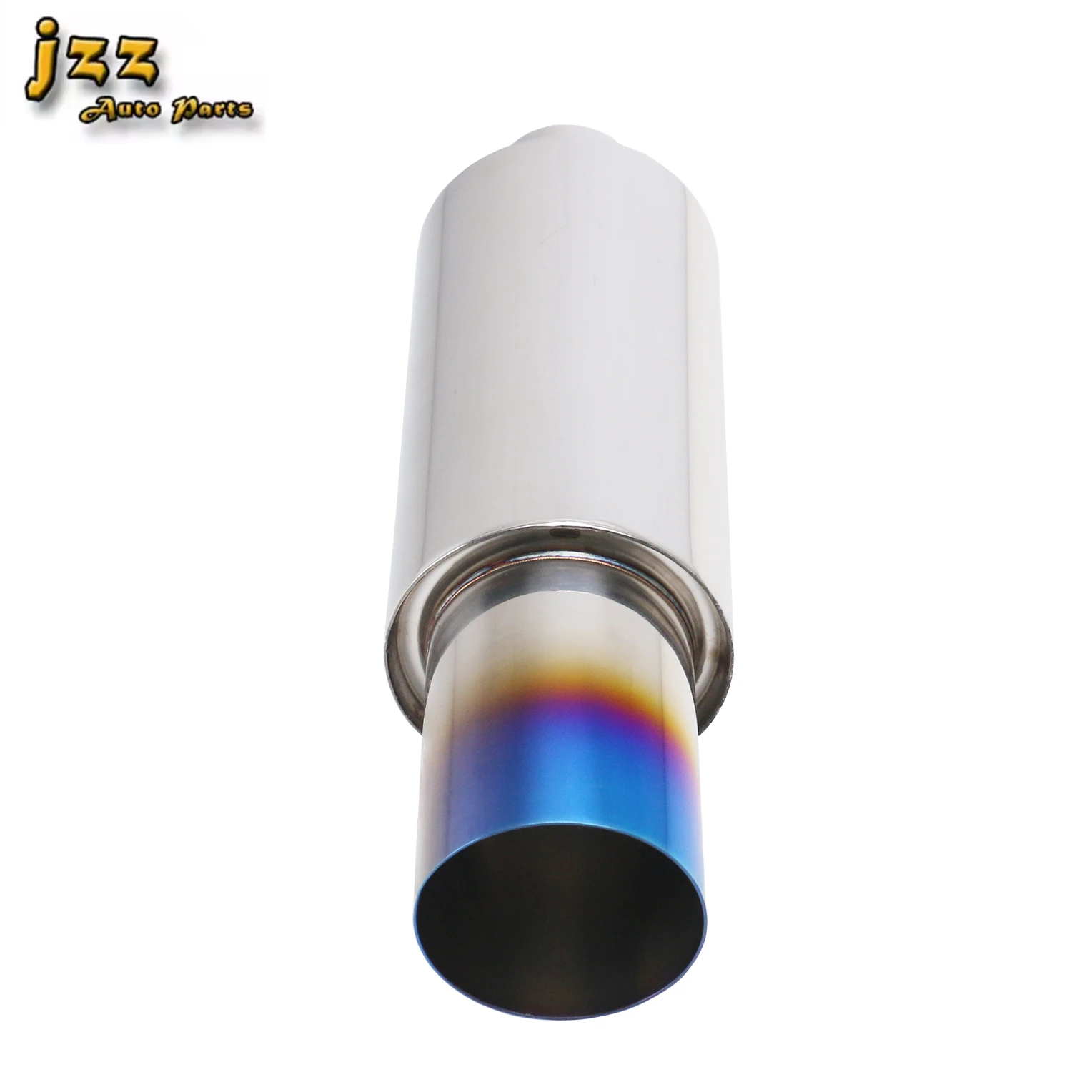 

High Flow Exhaust racing Muffler 2'' inlet to 3'' outlet Straight pipe Universal Muffler pipe loud voice