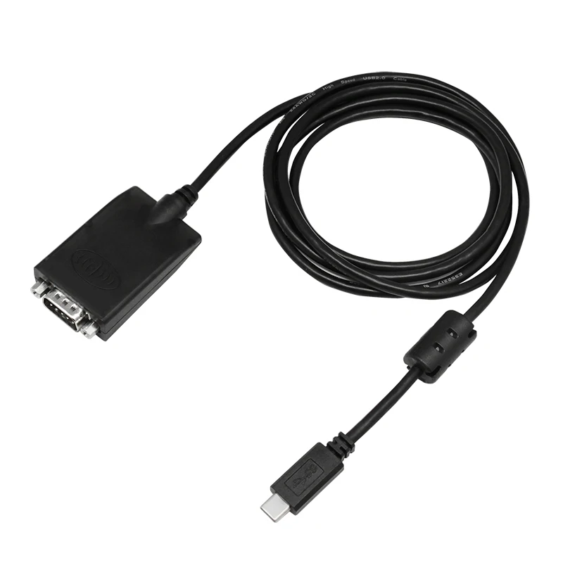 UOTEK 4.92ft USB 3.0 Tipe C ke RS232, konverter USB-C pria DB9 kabel RS-232 dengan UT-880-TC pelindung lonjakan cincin magnetik