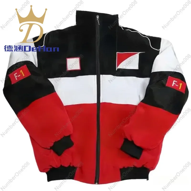 

Ретро гоночный костюм Red Bulls, осенне-зимняя мотоциклетная уличная куртка, полностью вышитая