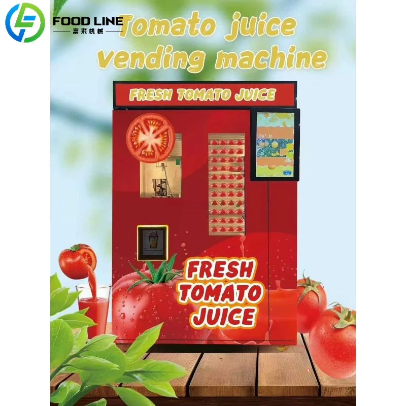 Customized Compact Apple Pear Tomato Juice Vending Fresh Flavor Easy To Operate Hygienic Sanitary Design