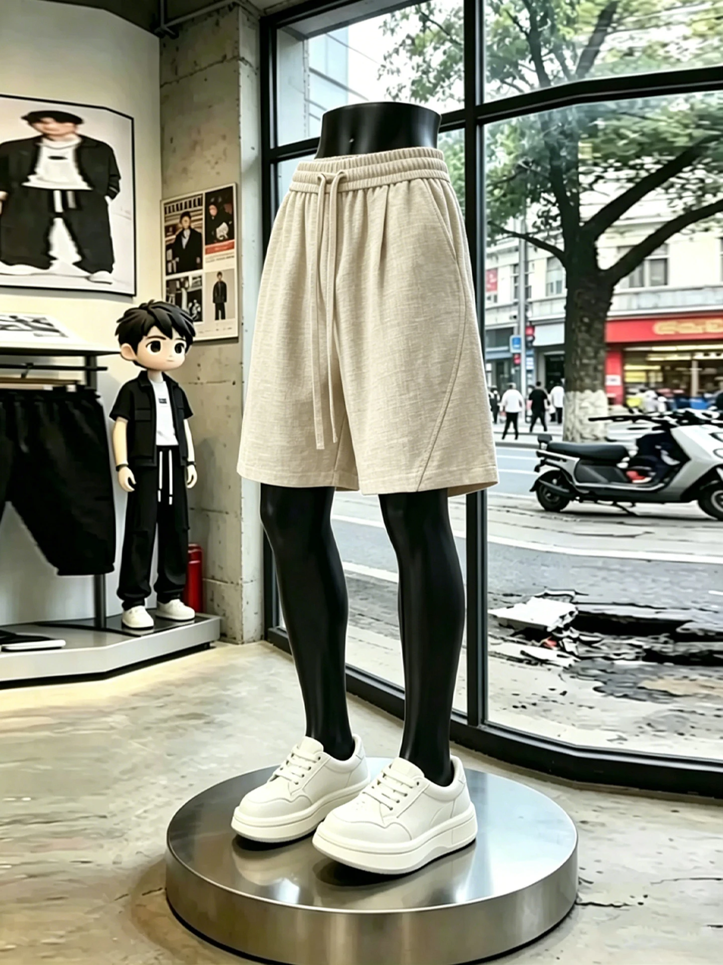 Lightweight Breathable Men's Short Pants Summer Casual Loose Fit Straight Leg Knife  Design Quick Dry Comfortable Linen S...