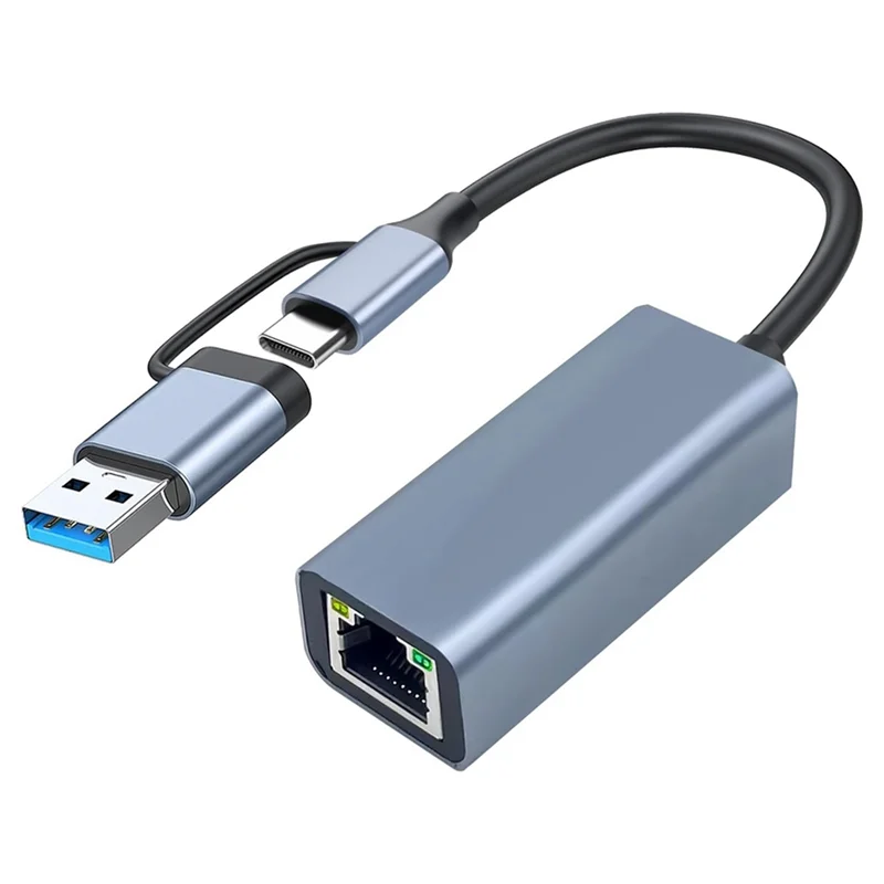 

Практичный адаптер USB 3.0 к Ethernet с проводной сетью USB C к RJ45 Gigabit LAN 1000 Мбит/с, сетевой адаптер, для Windows Easy