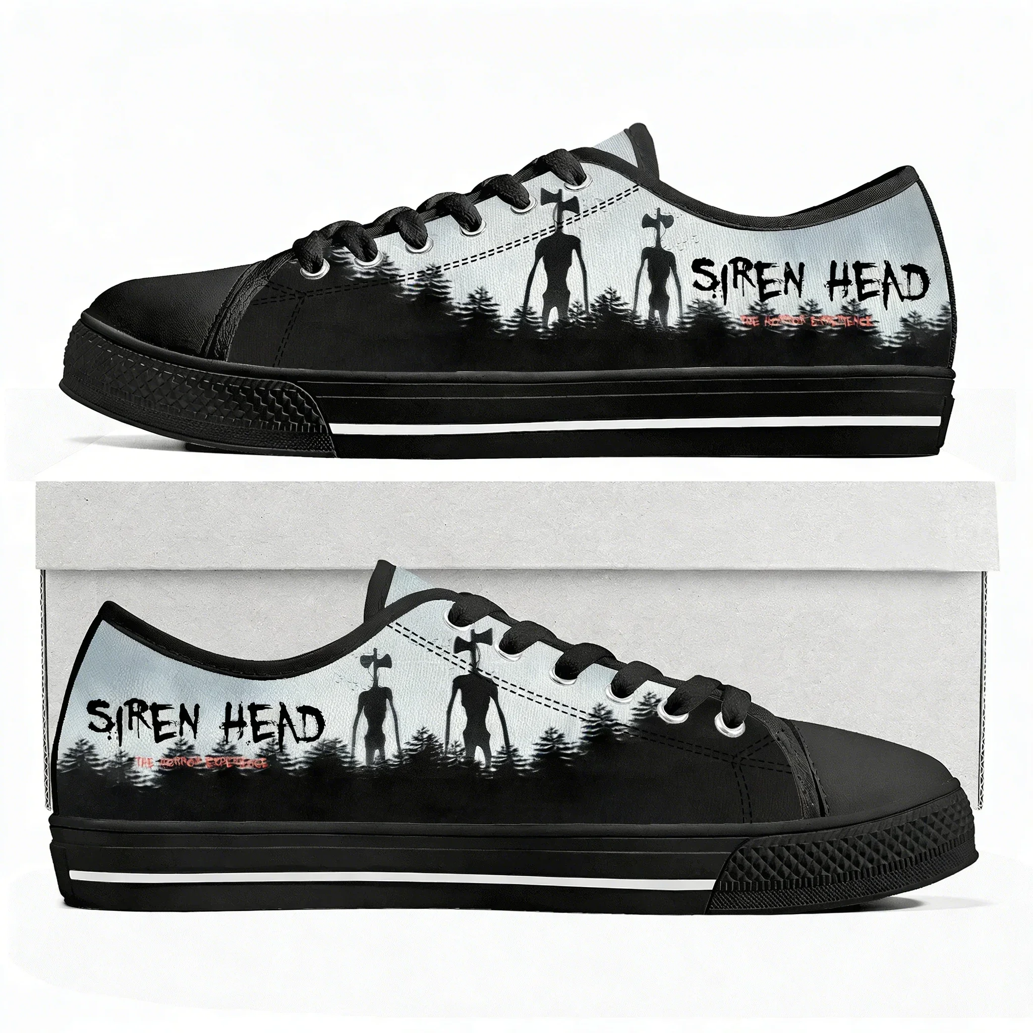 

Siren Head Custom Low Top Sneakers Cartoon Game Women Men Teenager Fashion Shoes Casual Tailor Made Canvas Sneaker