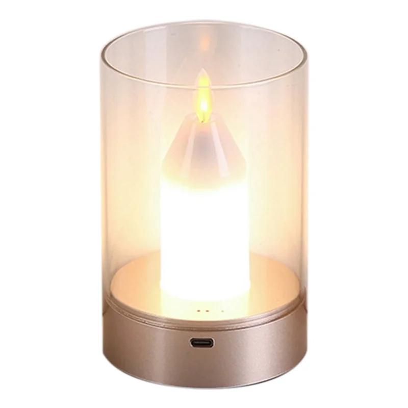 

HHO-Motion Sensor Manual Scanning Intelligent Candlelight Atmosphere LED Night Light USB Charging Automatic Switch Decoration
