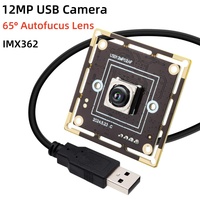 ELP 12MP Autofocus USB Camera Module with 65 Degree No Distortion Lens 4K 30fps 1080P 60fps PDFA UVC Industrial Webcam