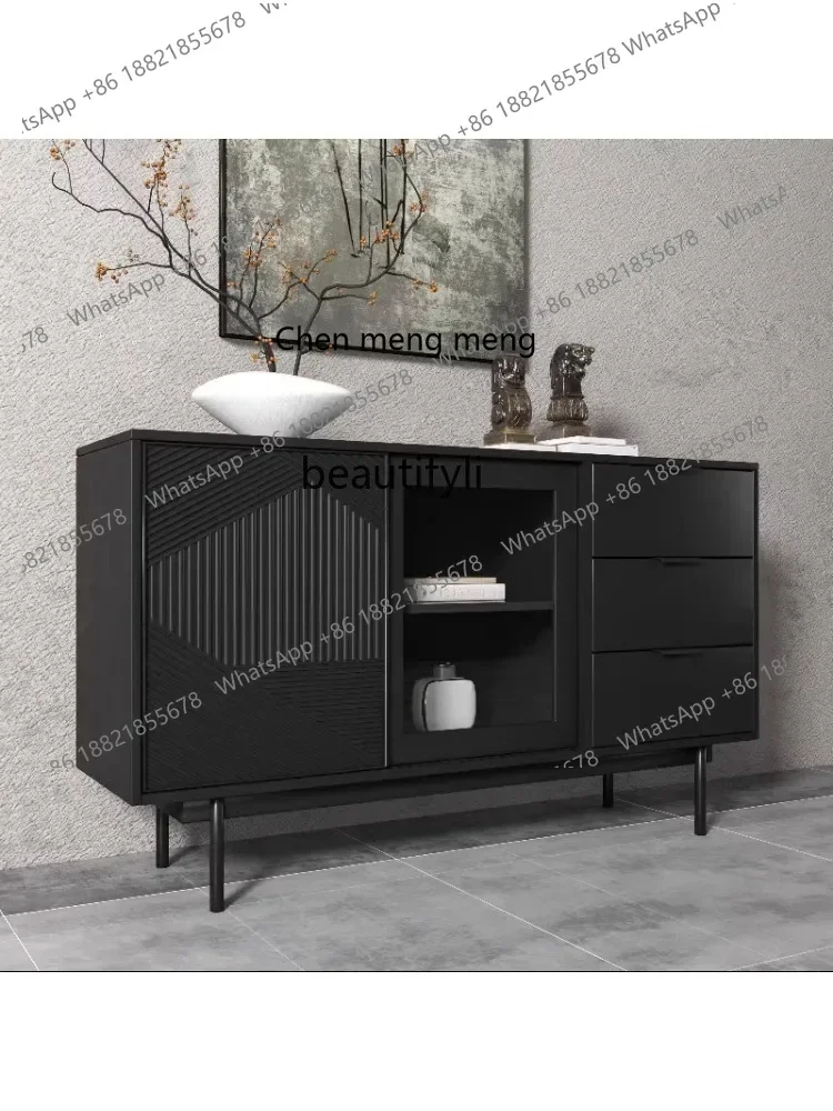

D178 Light Luxury City Solid Wood Sideboard Living Room Designer Storage Tea Cabinet Modern Storage Cabinet Customization Freeze