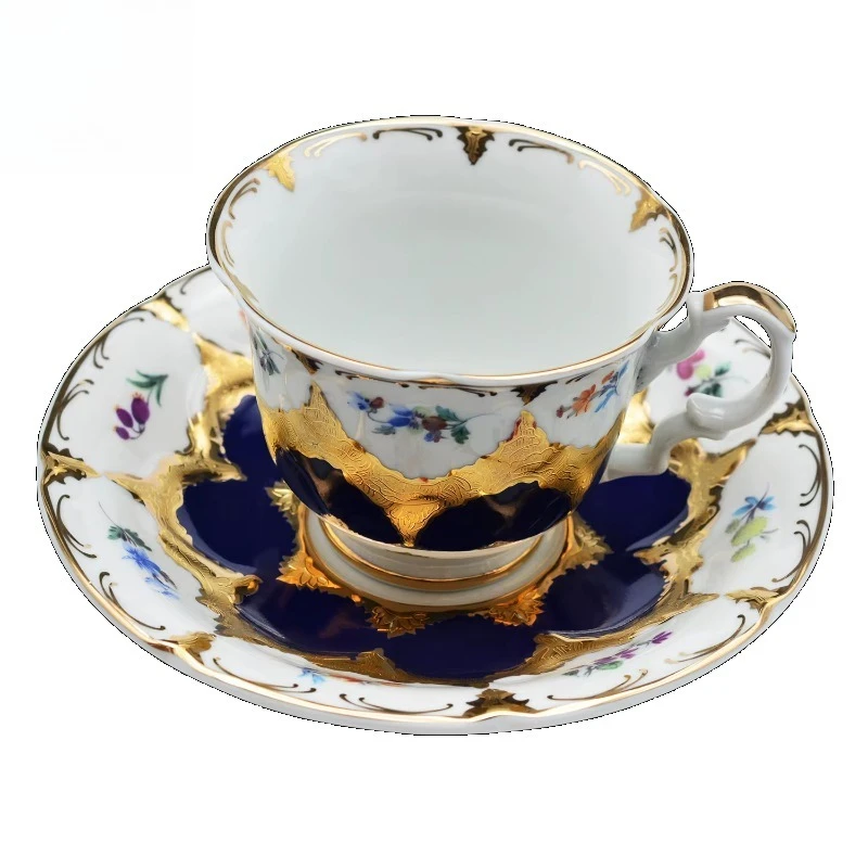 86pcs White Porcelain Luxury Germany Gold Royal Dinner Plates Dish Sets Dinnerware Set