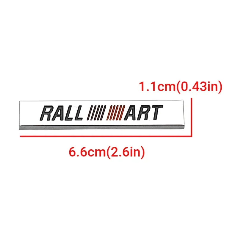 Car Body Side Emblem Rear Trunk Sticker for Mitsubishi RALLIART Logo Montero L200 EVO Xpander Triton Colt Galant Mirage