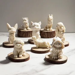 3D Animal Collections Candle Silicone Mould Cute Cats and Dogs Series DIY Handmade Aroma Candle Plaster Molds Home Decor Gifts