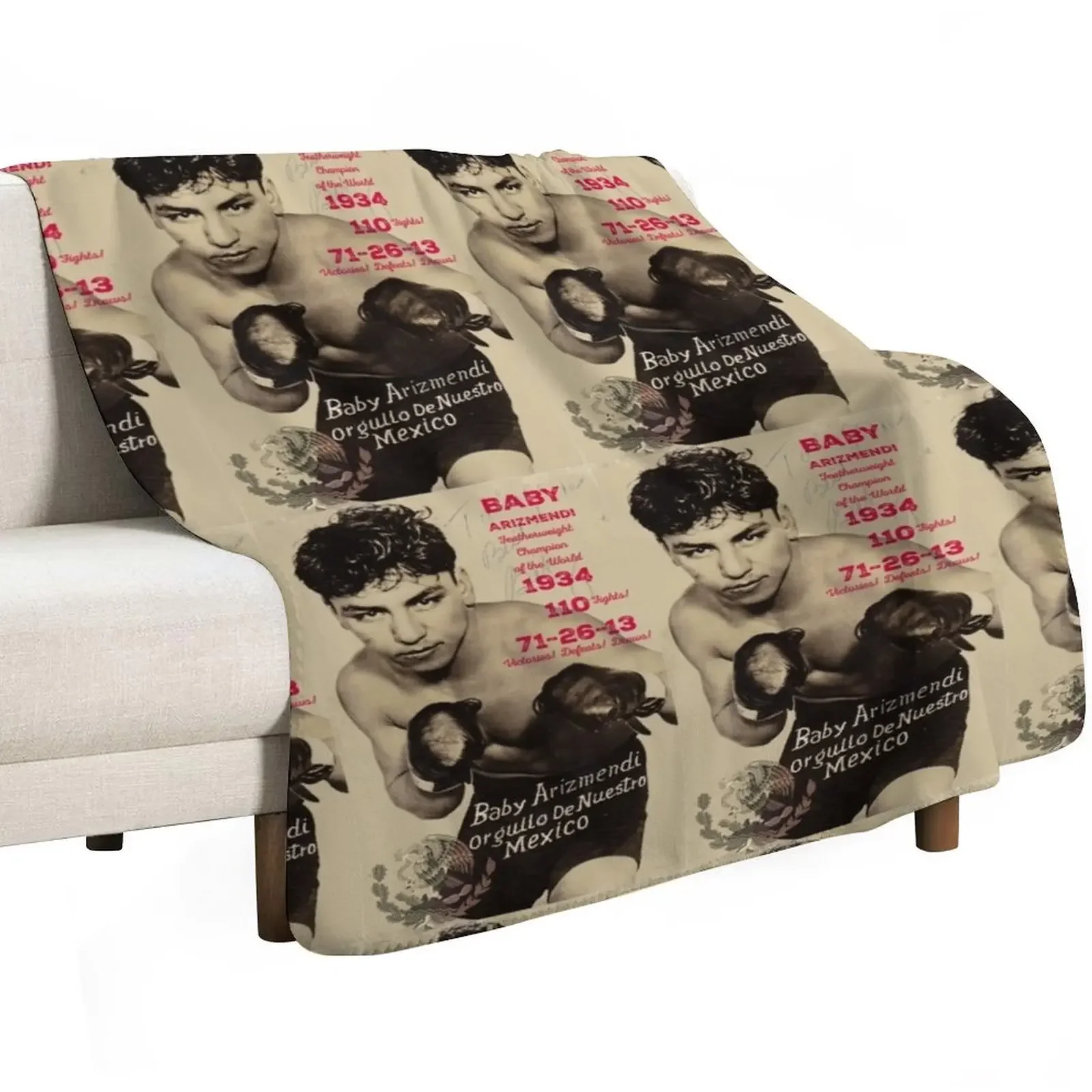 Boxing & Boxers: Mexican Featherweight Champion Throw Blanket Single christmas gifts Plush for babies Blankets