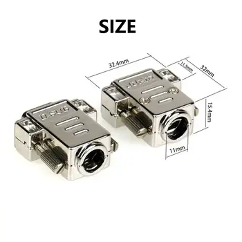 Mini verze DB9 samec / samice zásuvka kovový kryt sada RS232 9pinový sériový port konektor RS485 RS422 COM D-SUB9 adaptéry 10 nejlepší prodej Konektor RS485 - №9