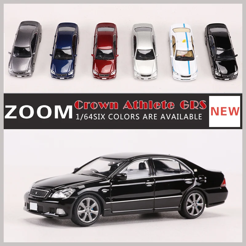 ZOOM 1:64 Crown Athlete GRS Diecast Simulated Alloy Car Model