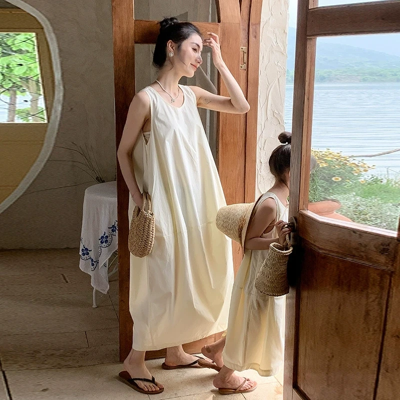 Mommy And Me Clothing  2026 Summer Floral Dresses  Children  Print Robe Mother And Daughter Clothes  Matching Dress Women Girl