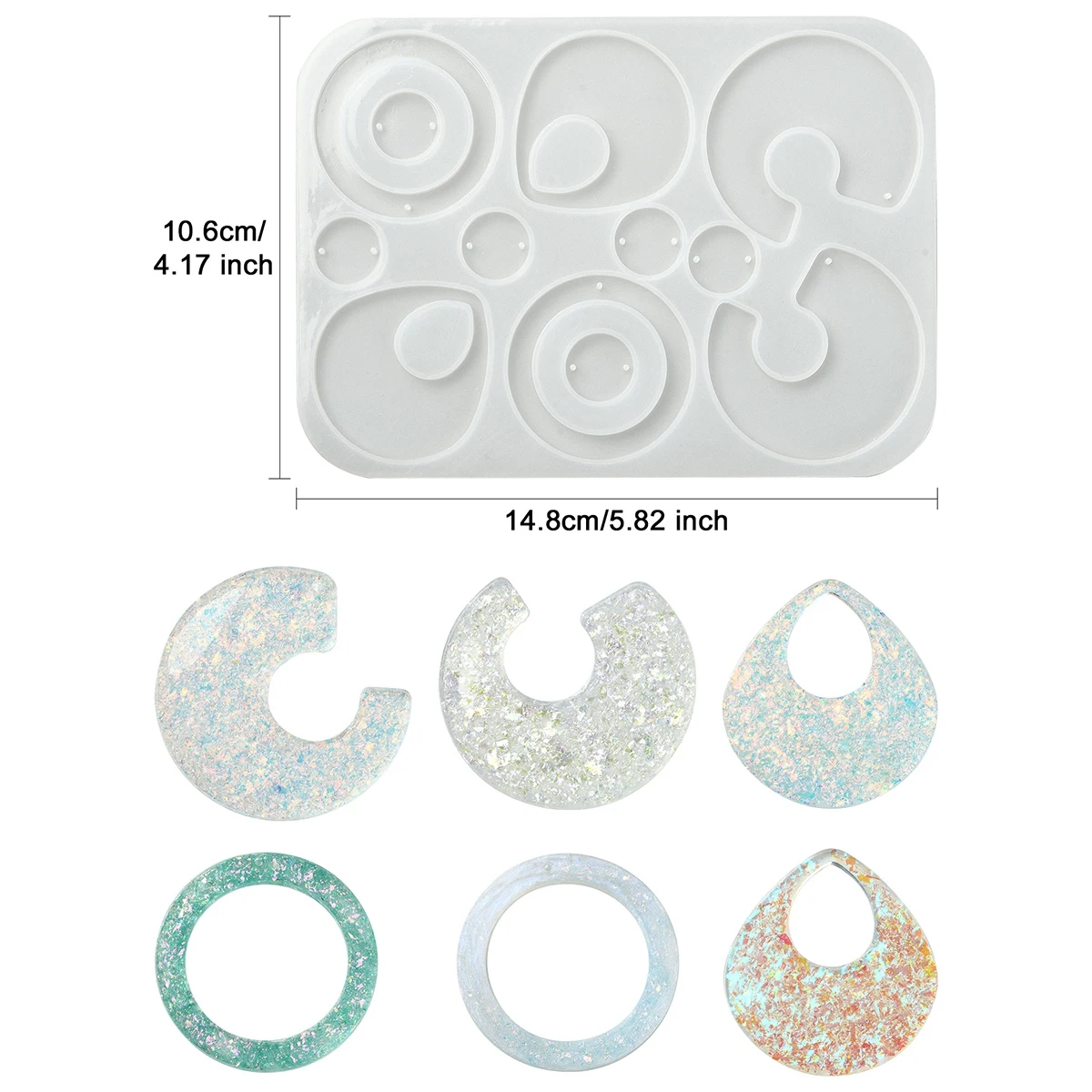 1 Pcs earrings pendant crystal drop glue mold A variety of styles DIY silicone mold can be used for DIY jewelry production