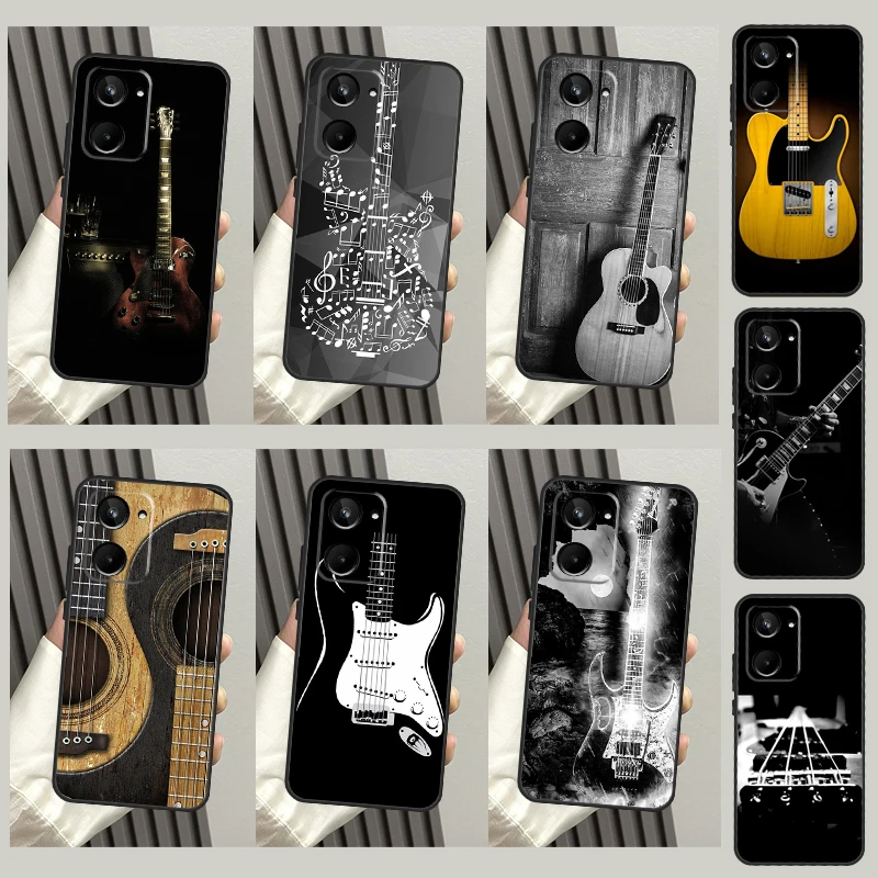 Guitar Music For Realme 8 9 10 Pro Plus 9i C11 C15 C30 C31 C35 C21Y C25 GT Neo 5 3 2 2T 3T Master Case