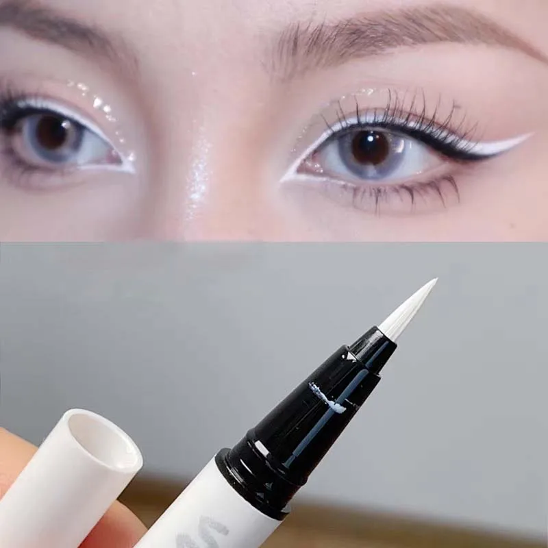 Weißer Eyeliner-Stift Wasserfester Langanhaltender Flüssiger Eyeliner-Stift für Augen-Make-up Cosplay-Make-up Hochpigmentierter Eyeliner-Stift