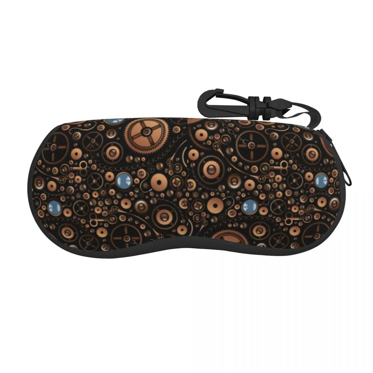 Vintage Steampunk Horizontal Glasses Case Gears Style Daily Retro Sunglasses Pouch Custom Men Women Eyewear Storage