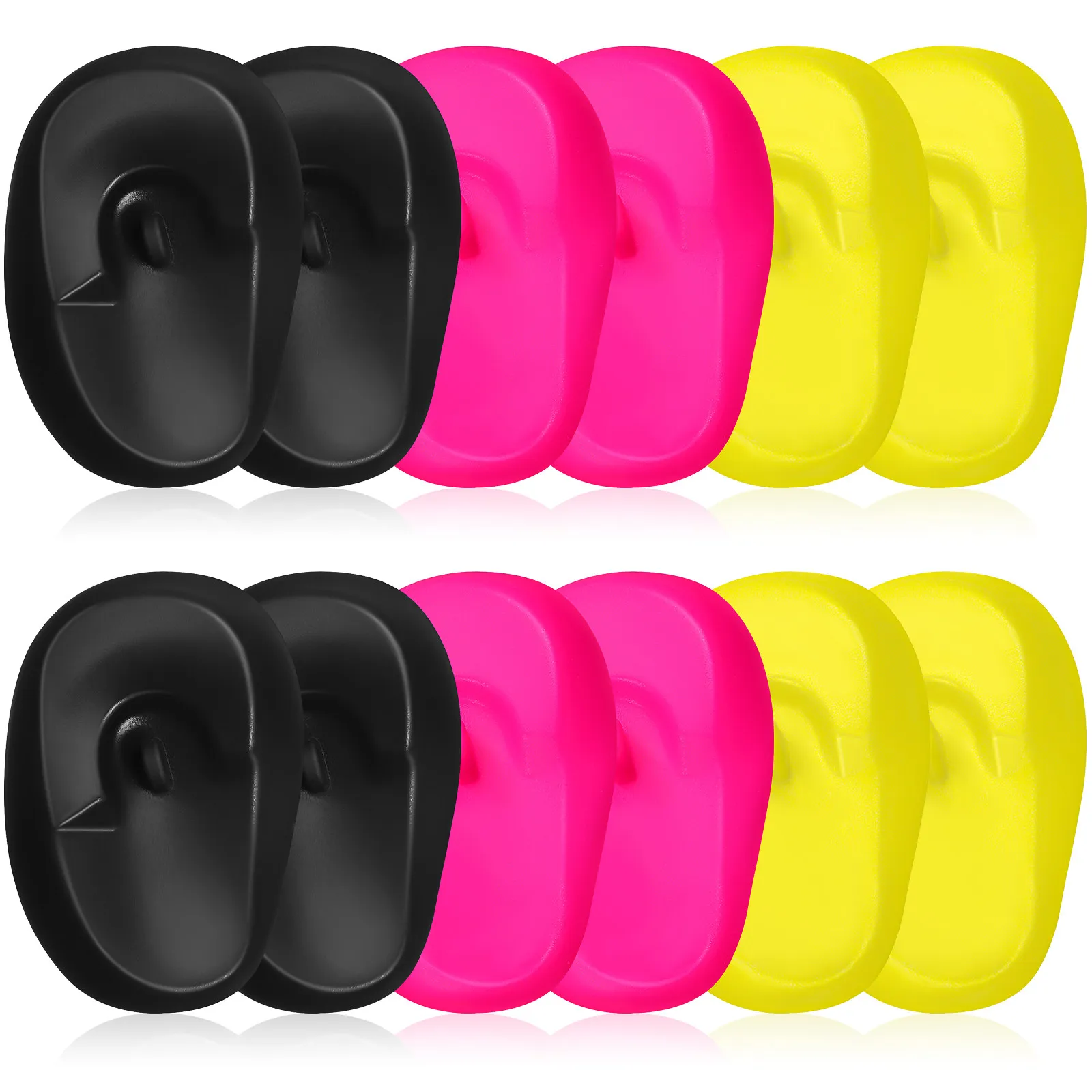 6Pcs Waterproof Ear Covers Hair Dyeing Plastic Ear Protectors Earmuffs Hair Coloring Accessories Salon Personal Use