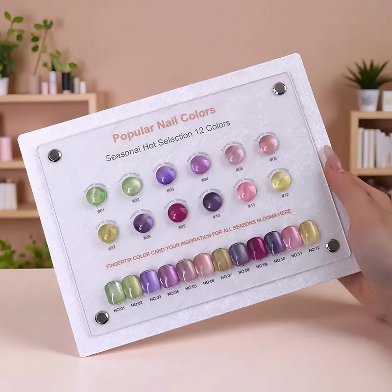 

Acrylic Nail Swatch Display Board Nail Art Supplies for Gel Nail Polish Color Display Stand Manicure Color Card Showing Shelf