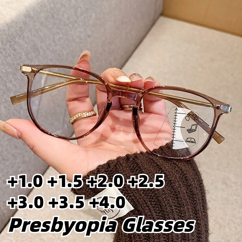 

2026 New Square Frame Multifocal Anti-Blue Light Presbyopia Glasses Ultra-Lightweight Comfort Reading Eyewear +1.0 To +4.0
