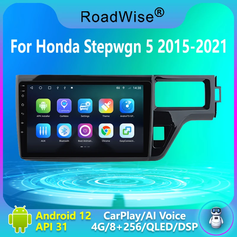 

Roadwise 8+256 Android 12 Car Radio For Honda Stepwgn 5 2015 - 2021 Multimedia Carplay 4G Wifi GPS DSP DVD 2DIN Autoradio Stereo