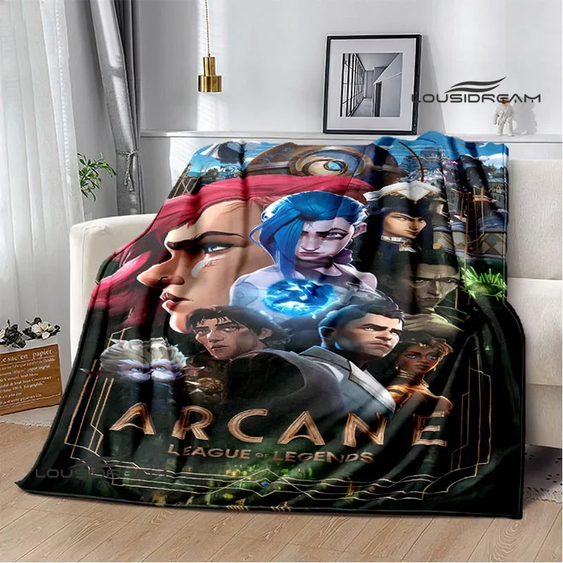 Arcane: League of Legends Cartoon Printed blanket Flannel Warm blankets Soft and comfortable blanket bed linings Birthday Gift