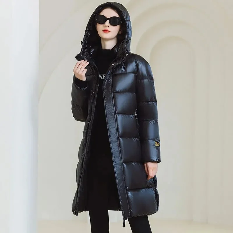 

Long Down Cotton-Padded Coat Women's Parkas New Winter 2025 Korean Warm Cotton Jacket Thicken Overwear Loose Ladies Outcoat Tops
