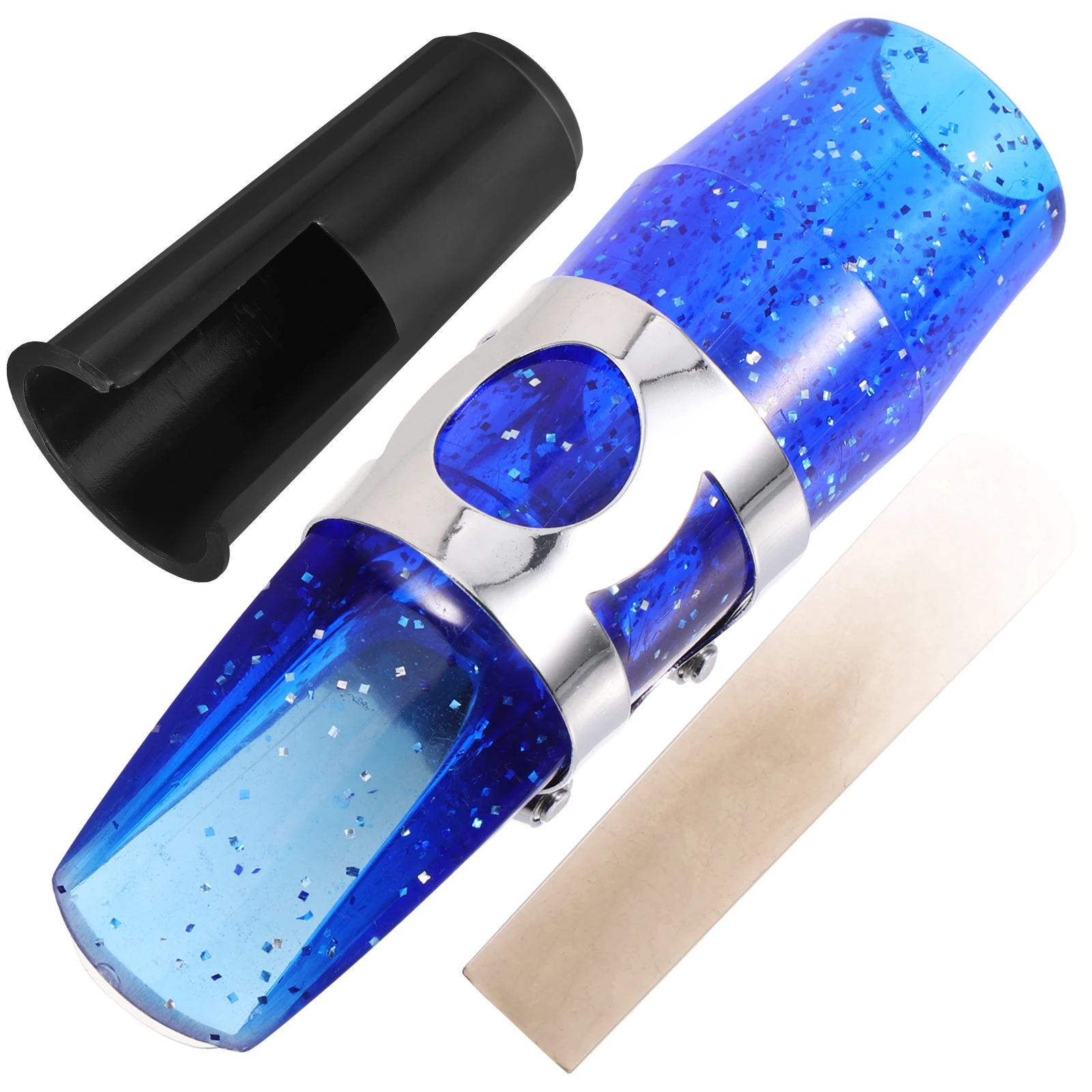 

Portable Saxophone Mouthpiece ABS Metal Alto Soprano Tenor Accessories Reeds Protective Cap Wind Instrument Parts