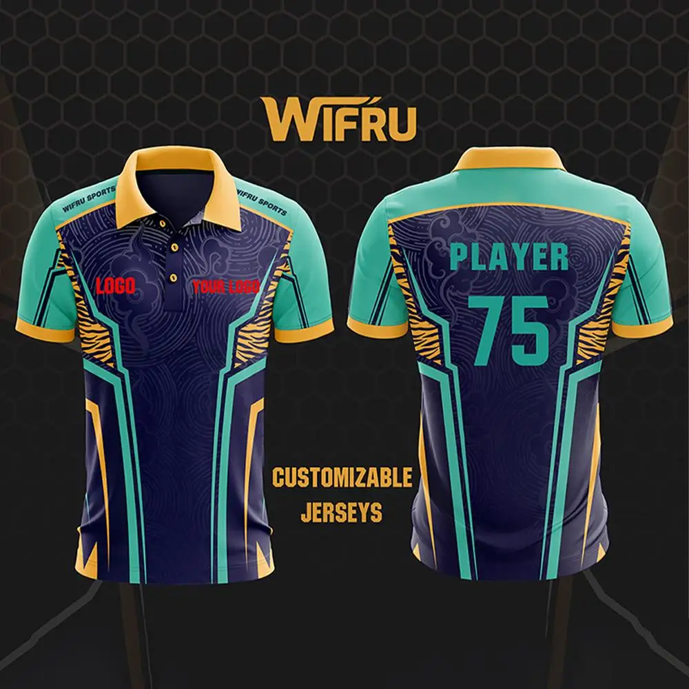 

Fashion Vintage Totem Print Jersey Outdoor Sports Training Breathable POLO Shirt WIFRU Loose Casual Lapel Button Customized Tops