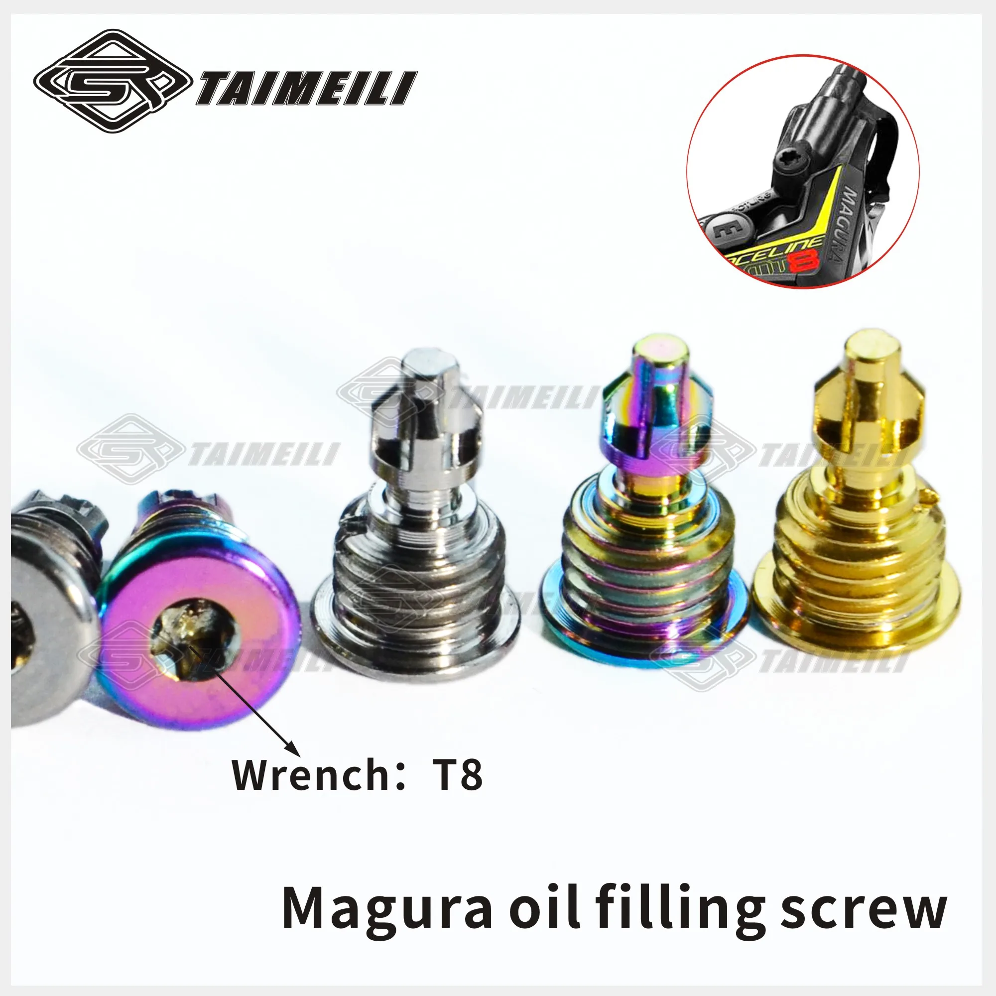 TAIMEILI 2pcs Titanium alloy Magura brake handle oil filling screw handle oil filling screw 2pcs