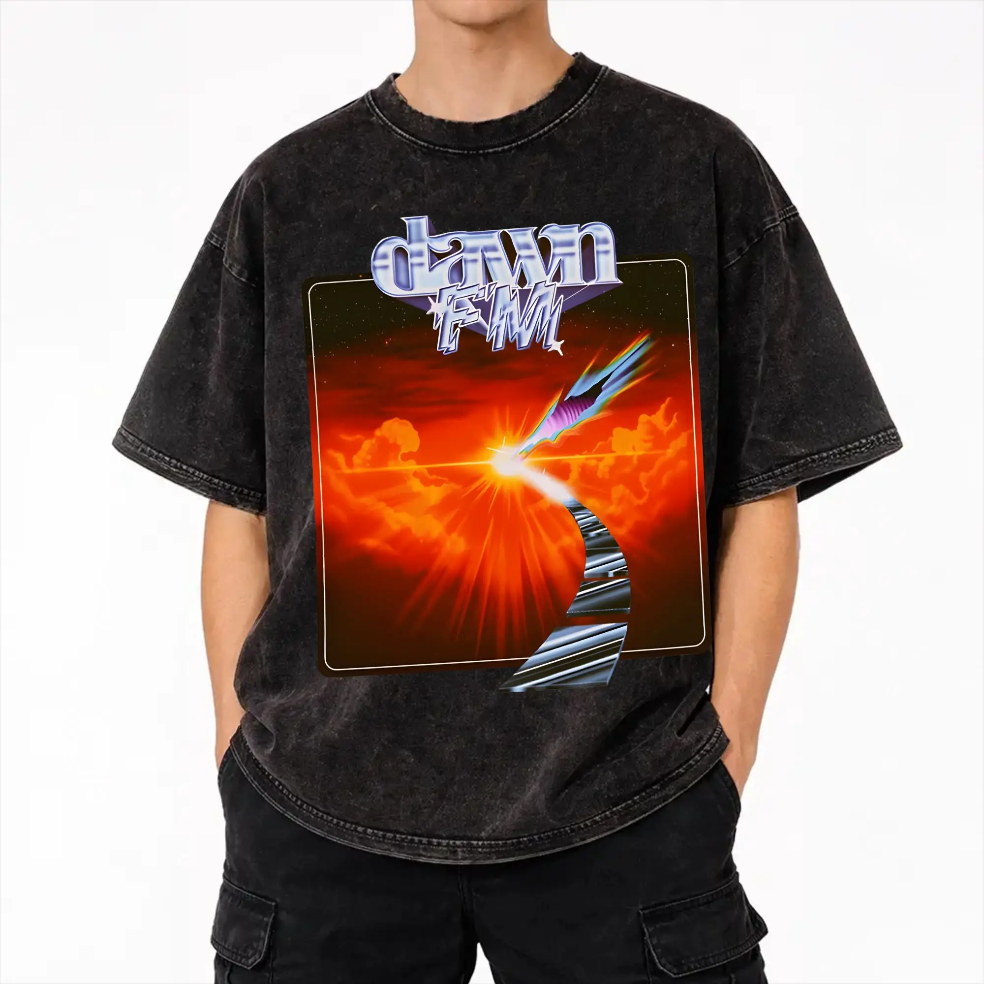 After Hours Til Dawn 2026 xo the weeknds Merch Washed T Shirt Men Women Streetwear Hip Hop T-Shirts Printed  Tees Tops
