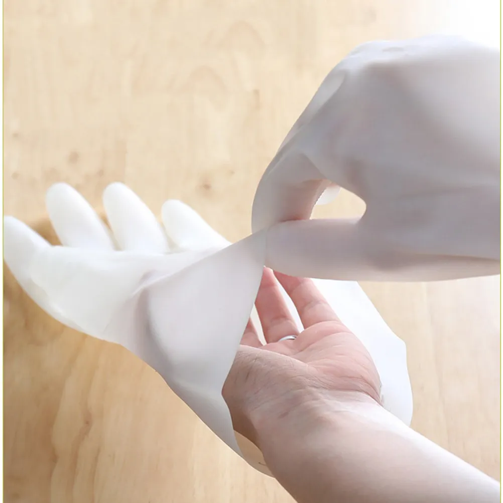 2 Pairs Waterproof Kitchen Rubber Gloves for Dishwashing, Car Wash & Carpet Cleaning – Reusable & Lightweight