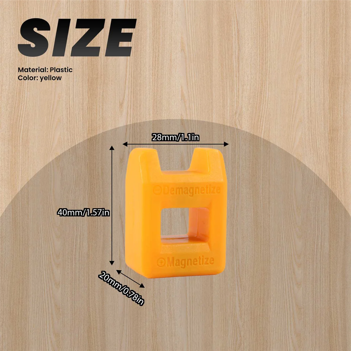 Screwdriver Magnetizer Degaussing Demagnetizer Magnetic Practical Pick Up Tool Color:Yellow
