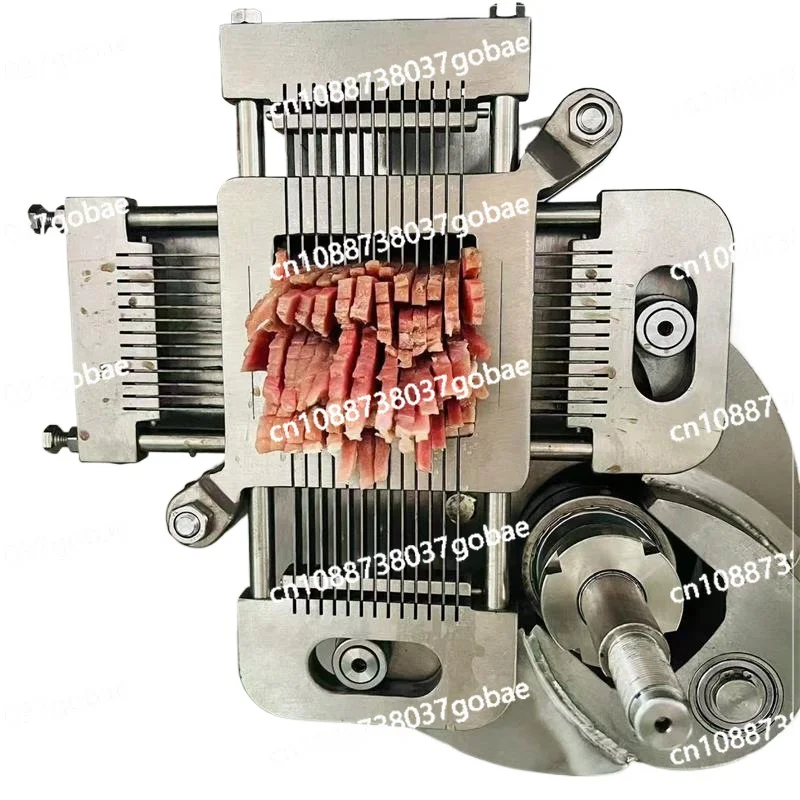 Commercial pork, beef and mutton dicing, shredding and slicing machine, fresh meat, chicken breast, skewers, sausage dicing