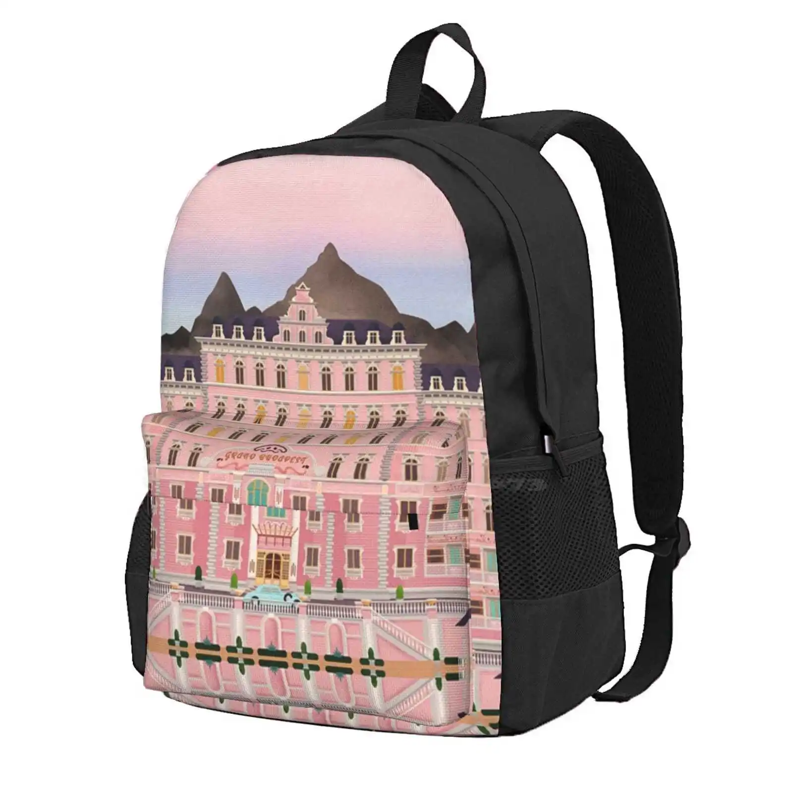 Grand Budapest Hotel Poster Wes Movie Rushmore Hot Sale Schoolbag Backpack Fashion Bags Wes Anderson The Grand Budapest Hotel