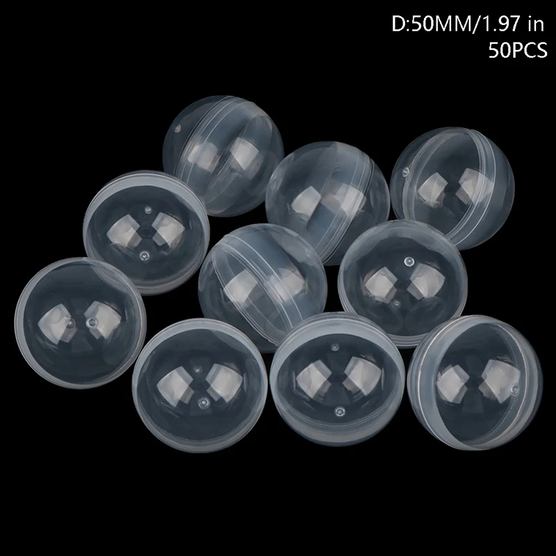 50PCS Klar Können Öffnen Transparenz Kunststoff Kapsel Spielzeug Überraschung Ball Winzige Container, Der Dinge Modell Puppenhaus Zubehör