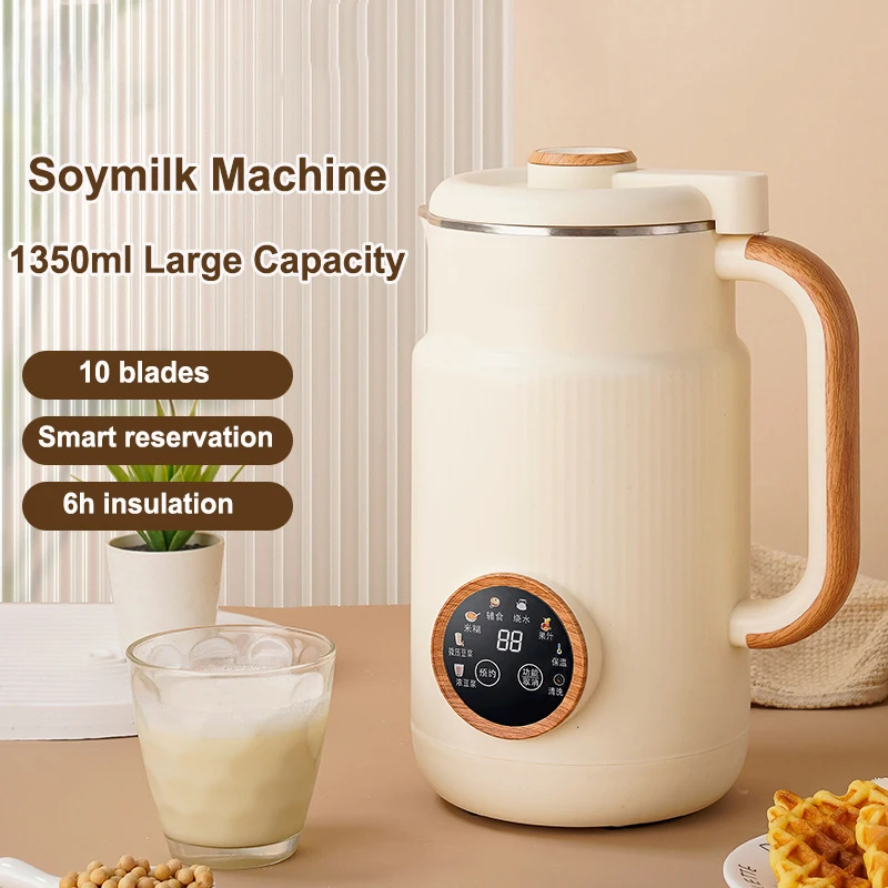 

New Home Touch Screen Soybean Milk Maker LED Digital Display Fully Automatic Cleaning Multifunctional Wall Breaker No Cooking